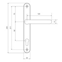 PZ92 Balmoral 240mm Handle UPVC 60-70 Doors 1D