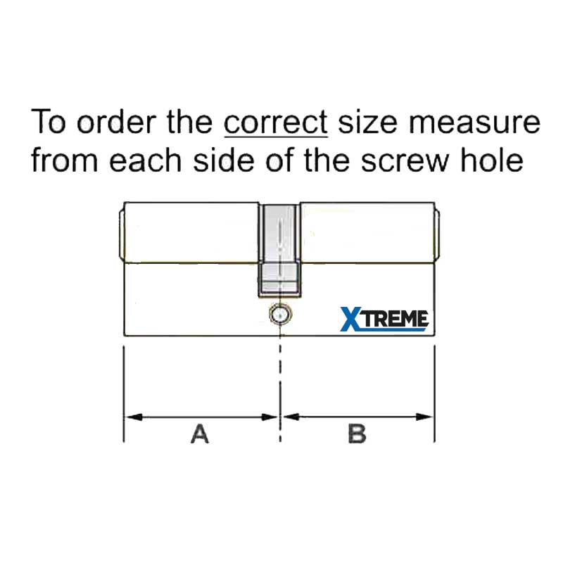 XBS 3* TS007 Security Cylinder 35 x 35 Keyed PAIR