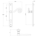 PZ92 Monkey Tail Sprung Inline Lever Lever Handle LH