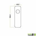 ZCSIPSP Short Cover Plate - Latch 45 x 180mm SS