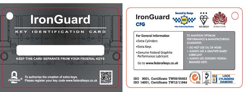 Federal Ironguard Key Cut to Code