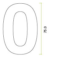 Numerals - No 1 - 75mm