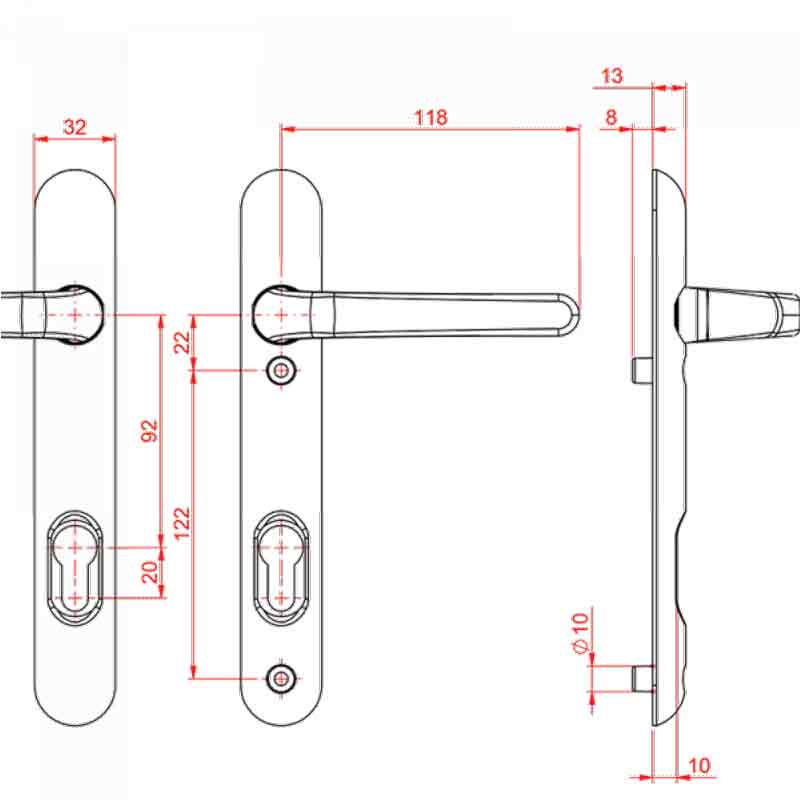 PZ92 Sweet Handle 122mm Short