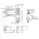 Avocet Flag Hinge 100mm White