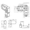 Avocet Flag Hinge 100mm White