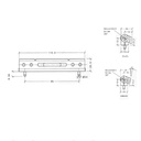 Pencil Butt Hinge -  15 degree 115mm with 2D adj White