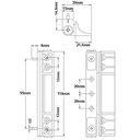 Pencil Butt Hinge - 90/0 degree 115mm with 2D adj