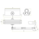 Size 3 Fixed Power Door Closer