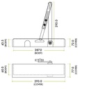 Size 3-6 Door Closer c/w Back Check & Delayed Action