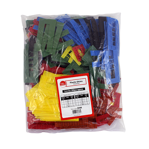 Plastic Shims Assorted 1mm to 6mm Bag 200