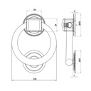 Door Knocker Bull Ring 100mm Dia