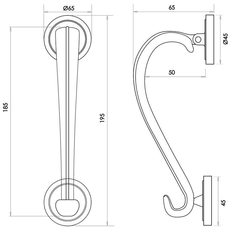 Door Knocker Sloane Round Rose