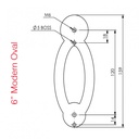 Door Knocker - Modern Oval 6"