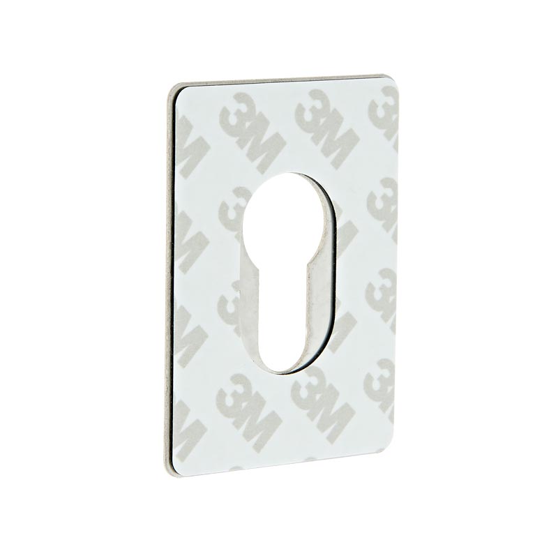 Repair Escutcheon Large Self Adhesive 65x47x1.2mm Euro SS
