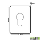 Repair Euro Escutcheon Adhesive 65 x 47 x 1.2mm