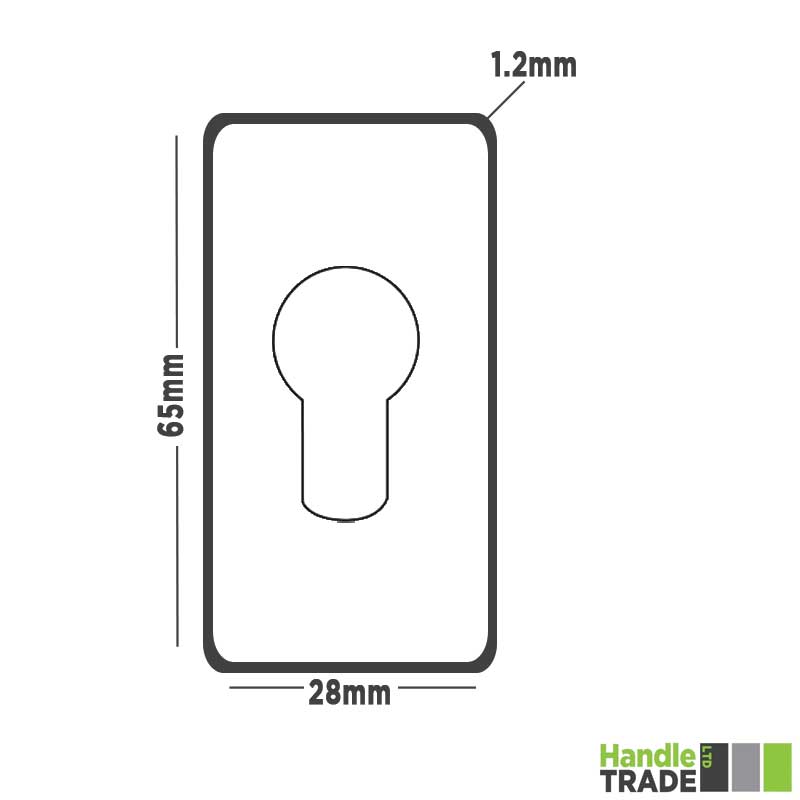 Repair Euro Escutcheon Small adhesive 65 x 28 x 1.2mm