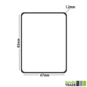 Repair Oval Escutcheon Adhesive 65 x 47 x 1.2mm