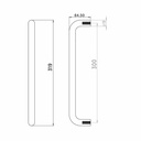 D' Pull Handle - 19mm Dia. 19 x 300mm 201