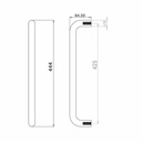 D' Pull Handle - 19mm Dia. 19 x 425mm 201 SS