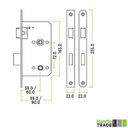 Din - Bathroom - 78mm c/c 55mm Bkst SS