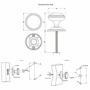 Heritage Decorative Round Centre Door Knob