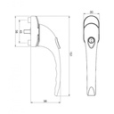 ProLinea TBT Locking Handle 43mm Spindle