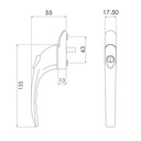 Window Handle - SMART Pin Inline Repair Espag