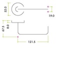 RTD 19mm Lever - Push on Rose 19mm Dia. SS