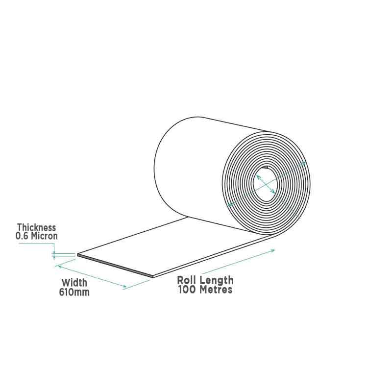 Embossed Anti-Slip Carpet Protection Roll 600mm x 100m