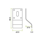 Cylinder Latch Pull Mortice Key Profile 88 x 43mm