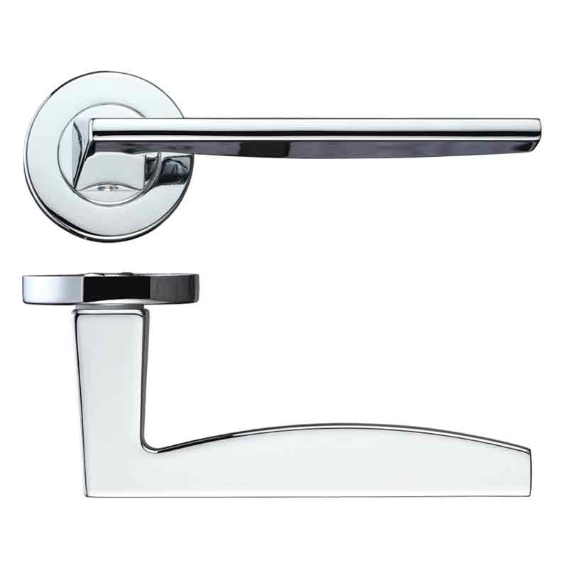 RM Pavo Lever Door Handle on Round Rose HT602
