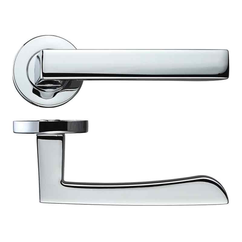 RM Mensa Lever Door Handle on Round Rose HT604