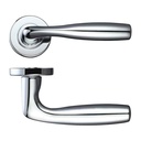 RM Corvus Lever Door Handle on Round Rose HT606