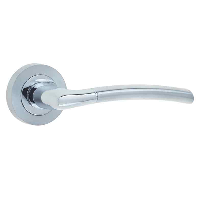 HT204 Designer Lever Door Handle on Round Rose