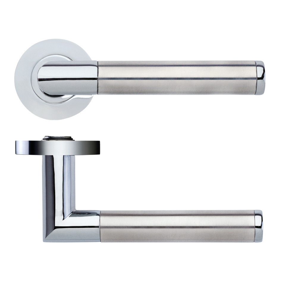 Luna Lever Door Handle - Screw on Rose CPSS HT507