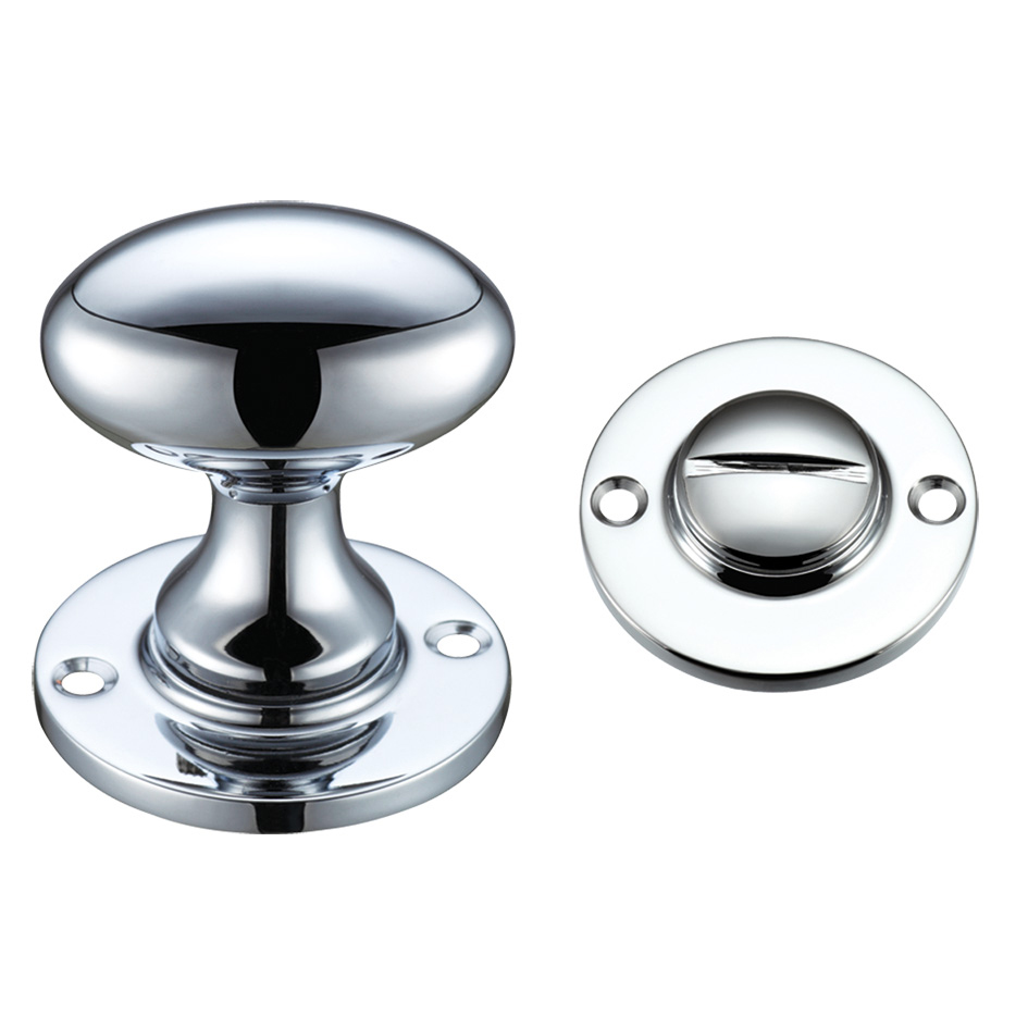 Bathroom Oval Turn & Release 40mm Escutcheon FB