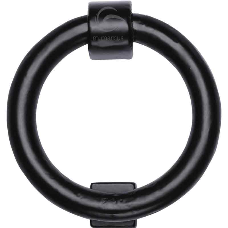 Rustic Ring Door Knocker Black Iron