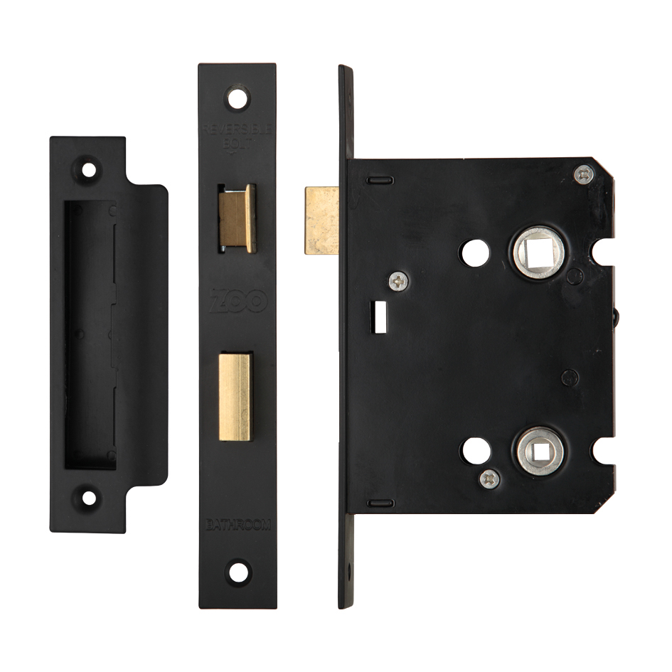 Bathroom Lock - 3" 57mm c/c 57mm Bkst