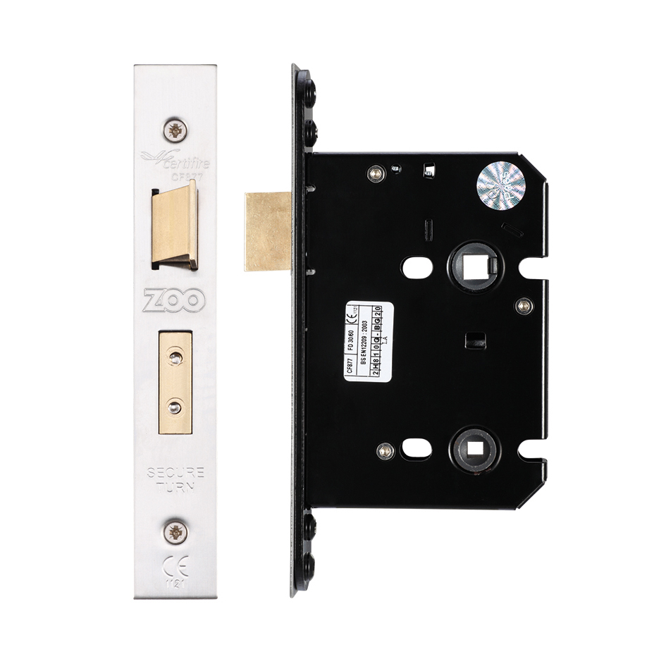 Bathroom Lock - 76mm w/ Forend & Strike 57mm Bkst