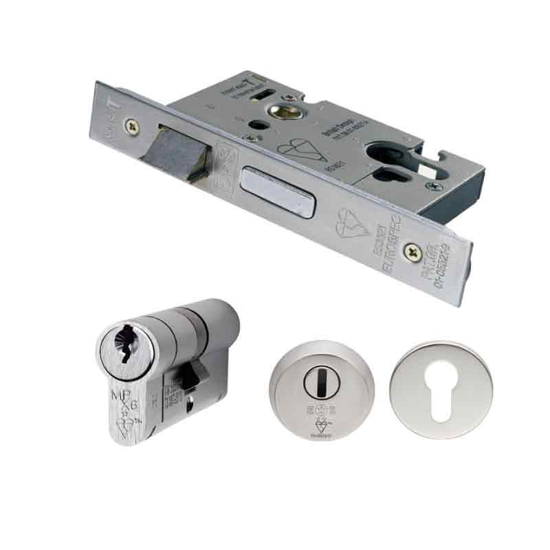 EURO Profile Cylinder Turn Sashlock 78mm SS BS