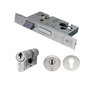 EURO Profile Cylinder Turn Sashlock 78mm SS BS