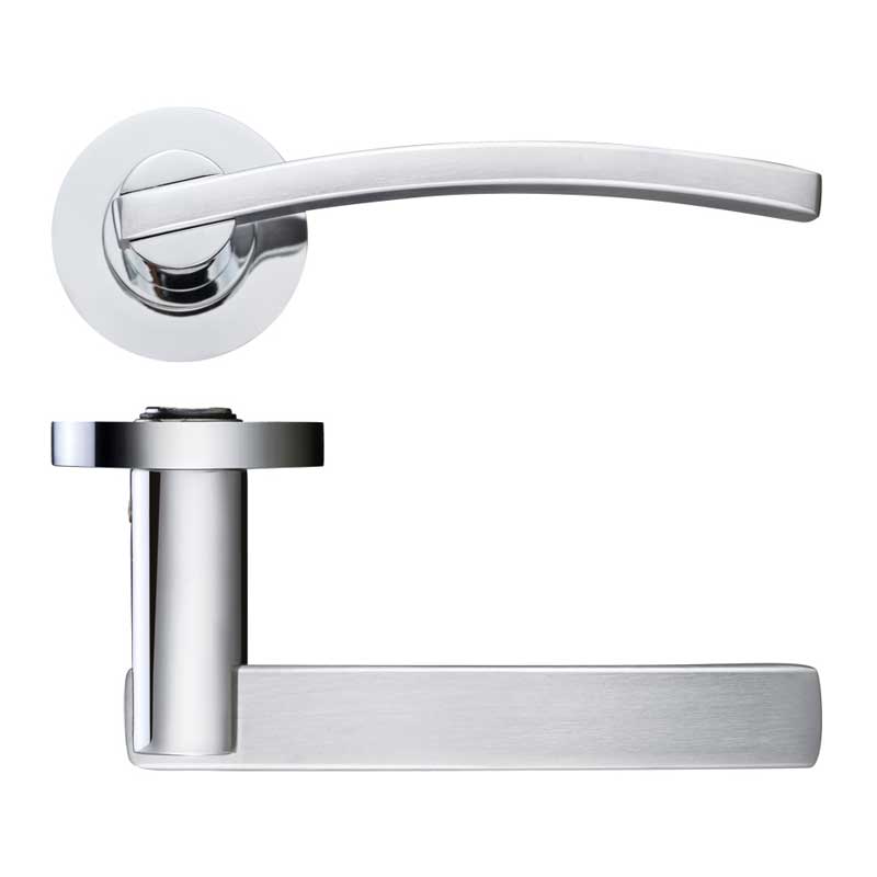 HT528 Lever Door Handle - Screw on Rose Adria