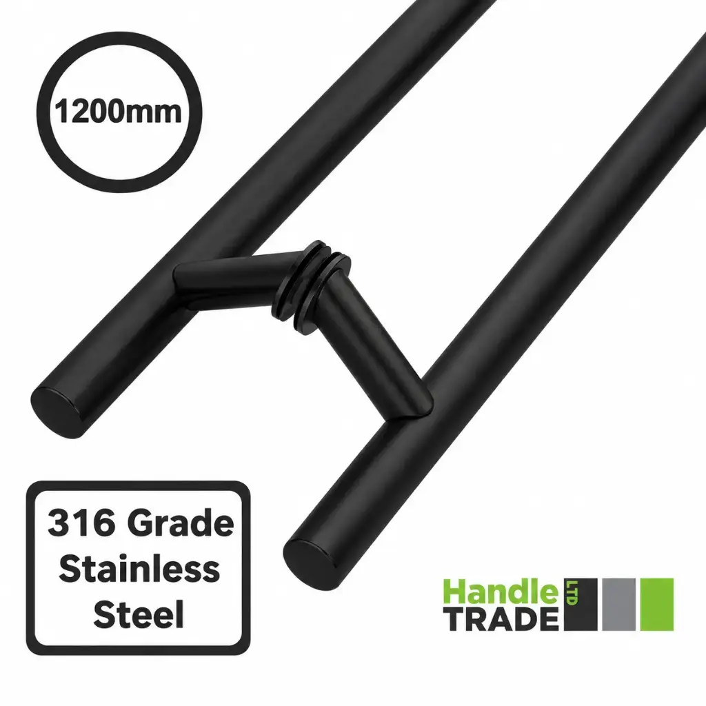 Back to Back 1200mm Offset Cranked Guardsman Handle 316SS