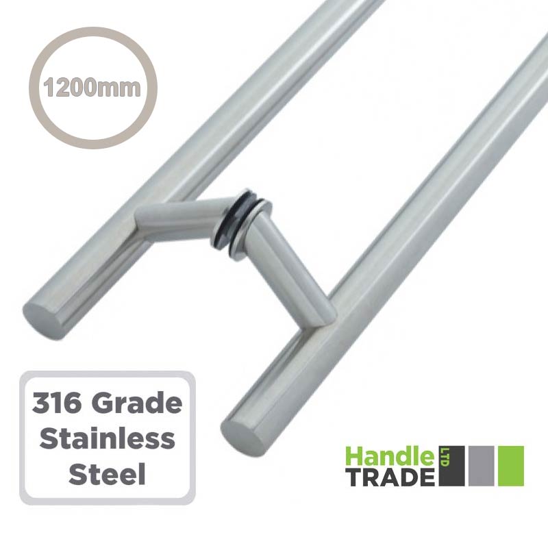 Back to Back 1200mm Offset Cranked Guardsman Handle 316SS