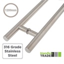 Back to Back 1200mm Inline Guardsman Handle 316SS