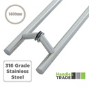 Back to Back 1400mm Offset Cranked Guardsman Handle 316SS