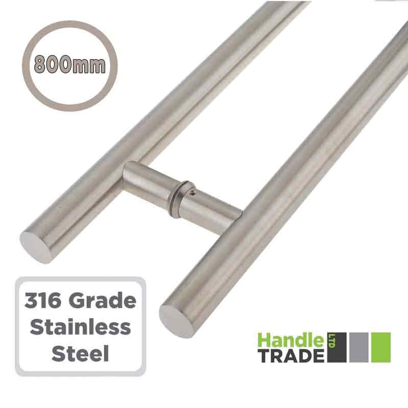 Back to Back 800mm Inline Guardsman Handle 316SS