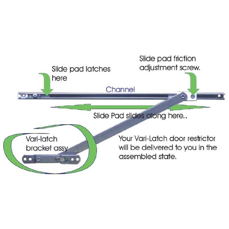 Vari - Latch Door Restrictor 370mm 50s