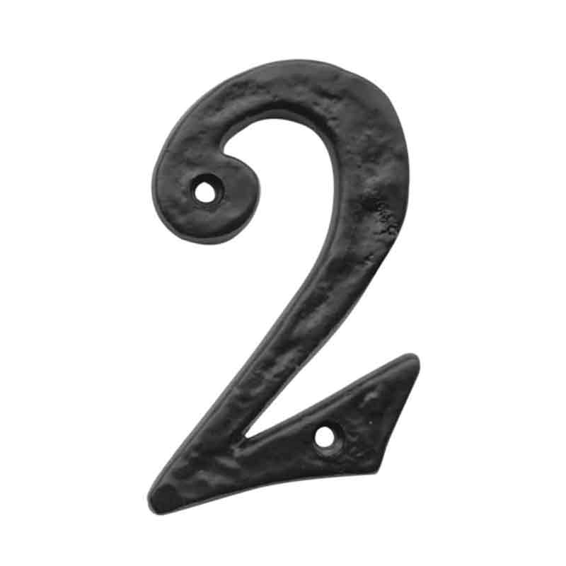 Numeral 2 - 100mm Antique Black