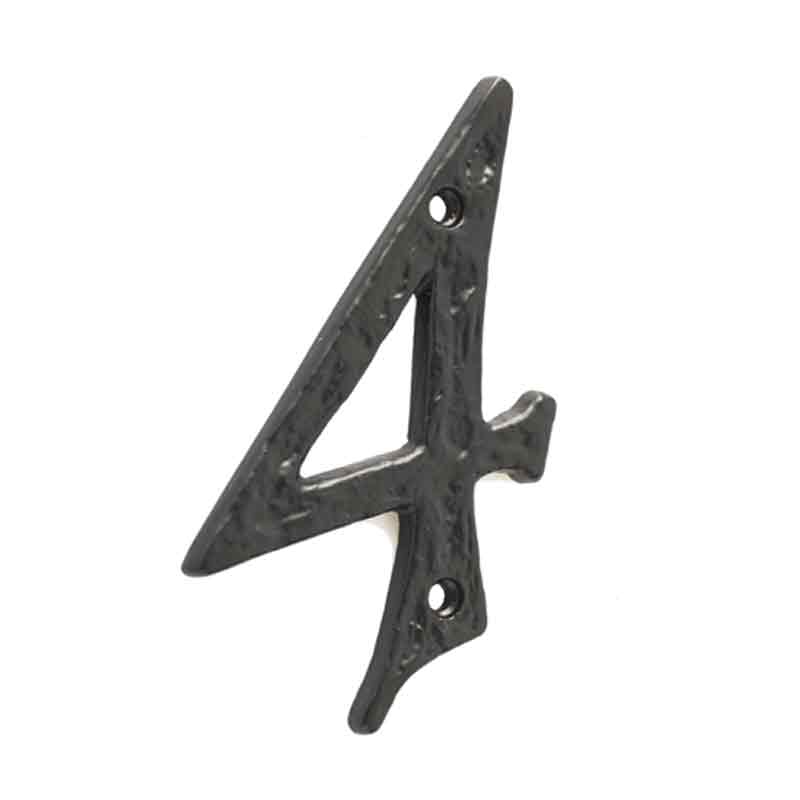 Numeral 4 - 100mm Antique Black